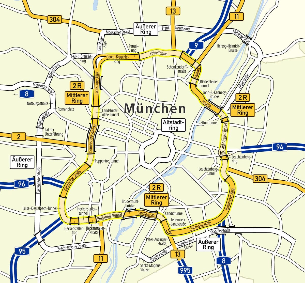 munchen ರಿಂಗ್ ನಕ್ಷೆ
