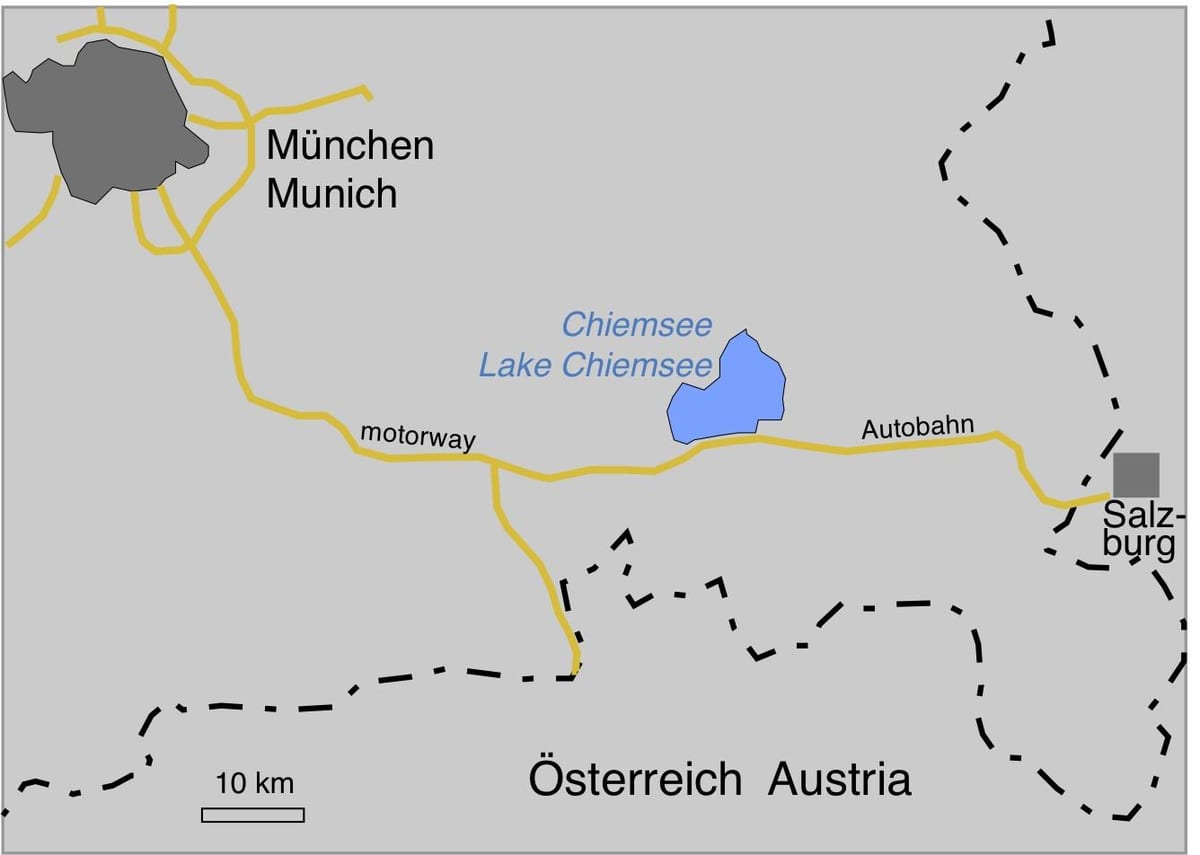 ನಕ್ಷೆ ofmunich ಸರೋವರಗಳು