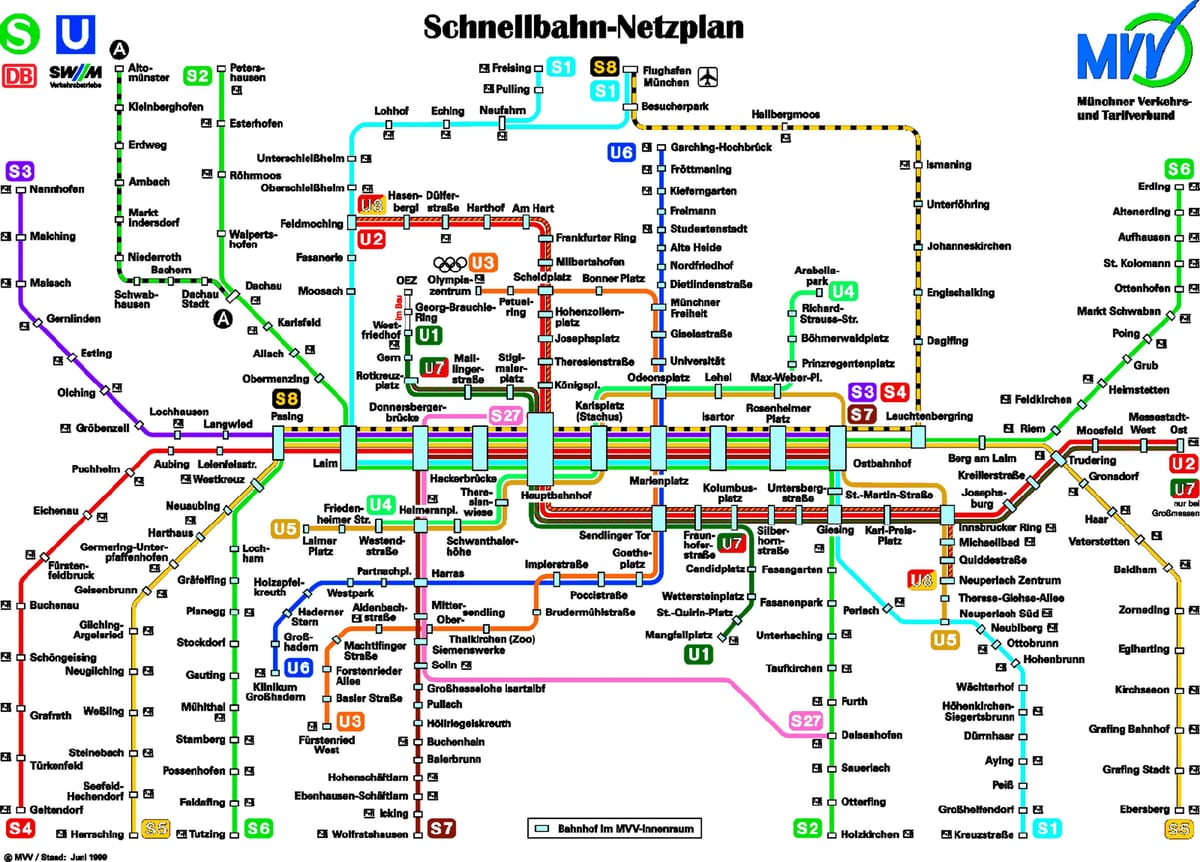 ನಕ್ಷೆ munchen ಮೆಟ್ರೋ
